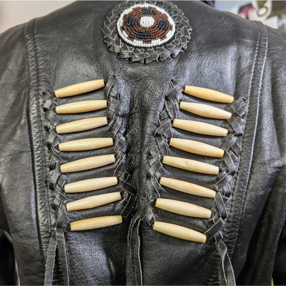 Vintage Force Leather Motorcycle Jacket - Picture 5 of 13